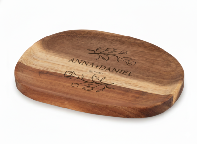 tabla de madera con logo personalizable