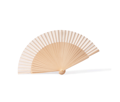 Abanico Plegable de Madera y Poliéster para Regalo
