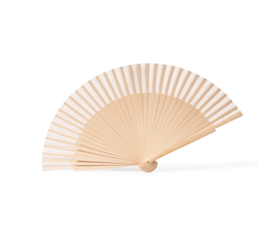 Abanico Plegable de Madera y Poliéster para Regalo