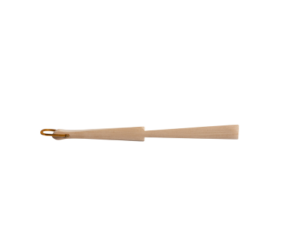 Abanico de Madera Natural y Poliéster con Cordón para Regalo