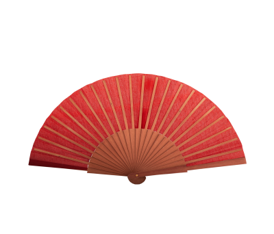 Abanico de Madera y Poliéster de 23 cm
