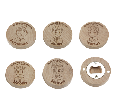 Abrebotellas-imás madera niño comunión personallizado - AADOP7729