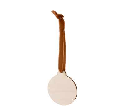 Adorno Colgante de Madera con Cinta de Terciopelo para Navidad - AGY52566