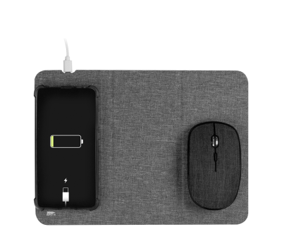Alfombrilla Plegable RPET con Cargador Inalámbrico 10W