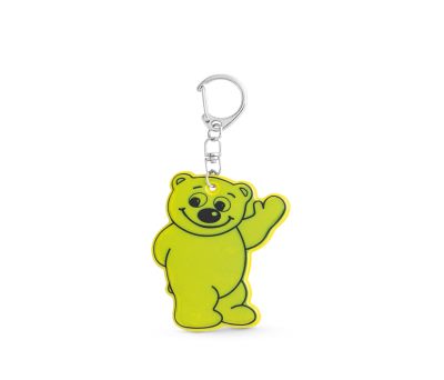 Llavero Oso Fluorescente con Mosquetón Metálico