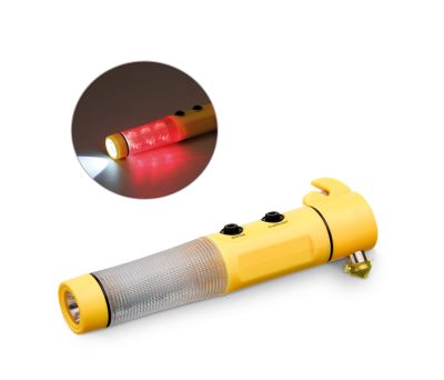 Martillo de Emergencia con Linterna LED y Cortador de Cinturones
