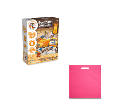 Ancient Egypt Excavation Kit IV. Juego educativo suministrado con una bolsa de regalo de non woven (80 g/m²) - st-35854-102