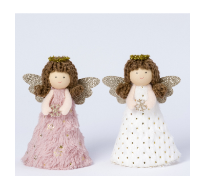 Angelitas corona y alas doradas, vestido largo stdo. 2 - ANA152