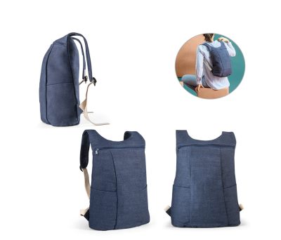 Mochila Casual de Denim Reforzado con Bolsillos Laterales