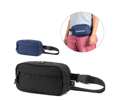 Riñonera de Poliéster Reciclado con Bolsillo Frontal