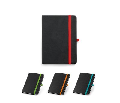 Cuaderno A5 PU con Tapa Dura, Cierre Elástico y Rayado