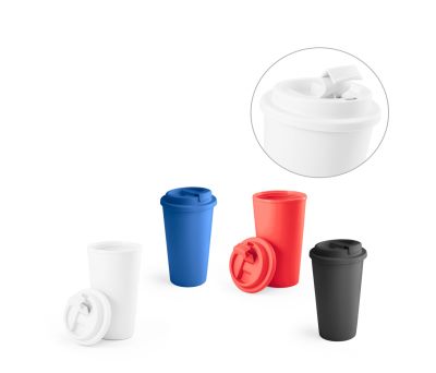 Vaso de Viaje con Doble Pared y Tapa Flip-Top 500ml