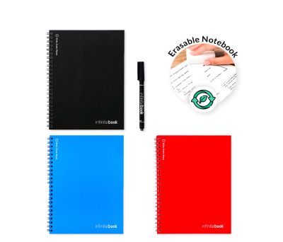 Cuaderno Reutilizable A5 con Tapa Flexible y Rotulador