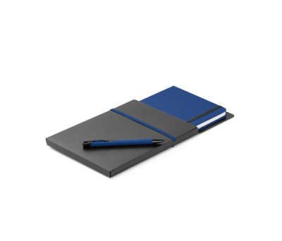 Set Bolígrafo y Bloc A5 PU con Elástico y Caja Regalo