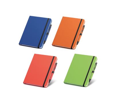 Set Bolígrafo y Bloc A5 PU con Elástico y Caja Regalo