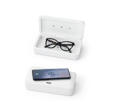 Caja Esterilizadora UV con Cargador Inalámbrico Rápido