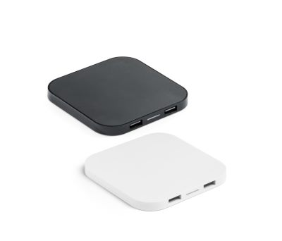 Cargador Inalámbrico Rápido 15W con HUB USB de ABS Reciclado
