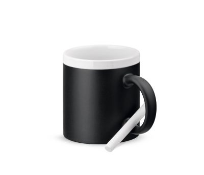 Taza de Cerámica con Superficie Pizarra y Tiza Incluida