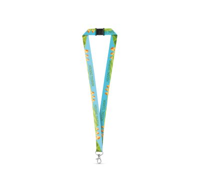Cinta Lanyard de rPET con Mosquetón y Cierre de Seguridad