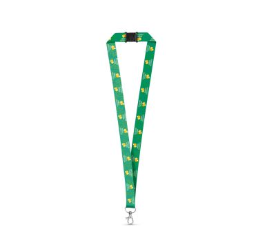 Cinta Lanyard de rPET con Mosquetón y Cierre de Seguridad
