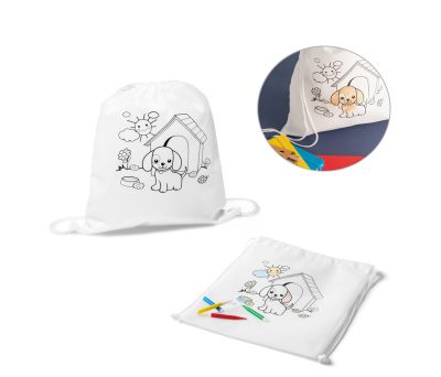 Mochila Saco para Colorear con 4 Rotuladores Incluidos