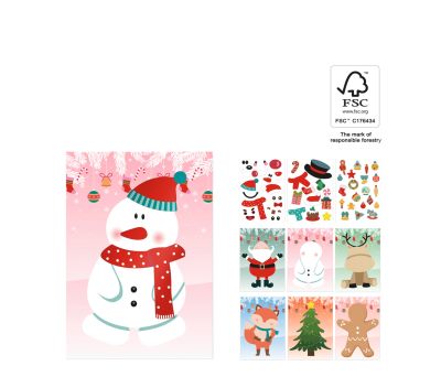 Set de Láminas Navideñas con Pegatinas para Niños