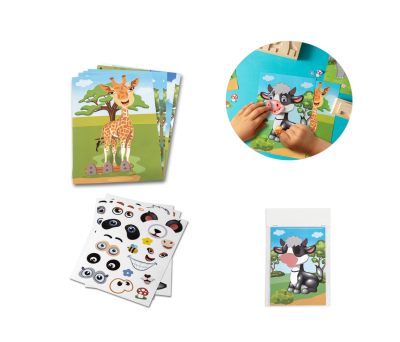Set de Pegatinas y Láminas de Animales para Niños
