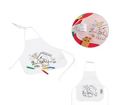 Delantal Infantil para Colorear con Rotuladores y Dibujo