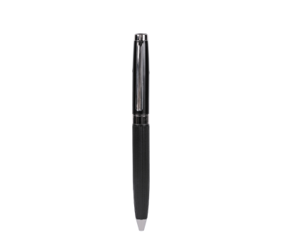 Bolígrafo Elegante de Acero Inoxidable con Mecanismo Giratorio