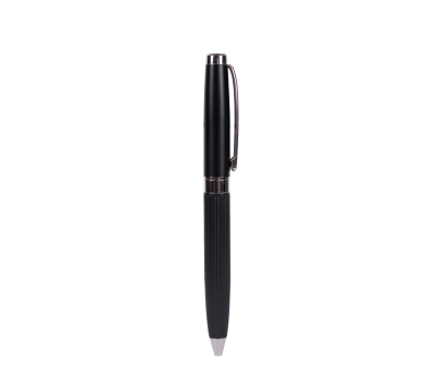 Bolígrafo Elegante de Acero Inoxidable con Mecanismo Giratorio