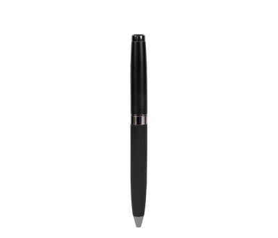 Bolígrafo Elegante de Acero Inoxidable con Mecanismo Giratorio