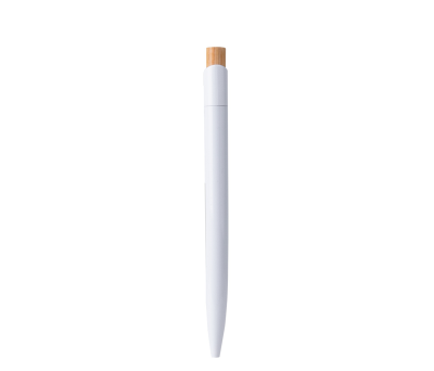 Bolígrafo de Plástico con Pulsador de Bambú