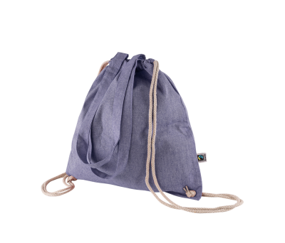 Bolsa Mochila de Algodón Fairtrade Reciclado con Asas Largas