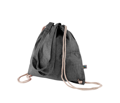 Bolsa Mochila de Algodón Fairtrade Reciclado con Asas Largas