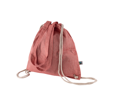 Bolsa Mochila de Algodón Fairtrade Reciclado con Asas Largas