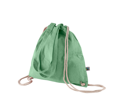 Bolsa Mochila de Algodón Fairtrade Reciclado con Asas Largas