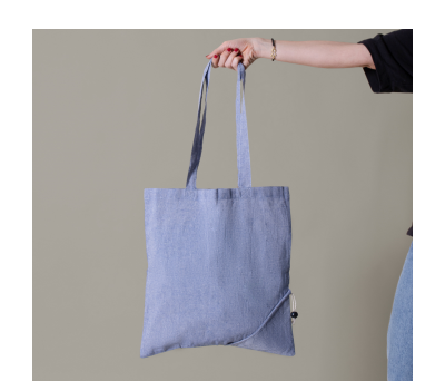 Bolsa Plegable de Algodón Reciclado con Diseño de Fresa - AGY55081