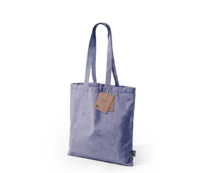 Bolsa Reutilizable de Algodón Fairtrade Reciclado con Asas Largas