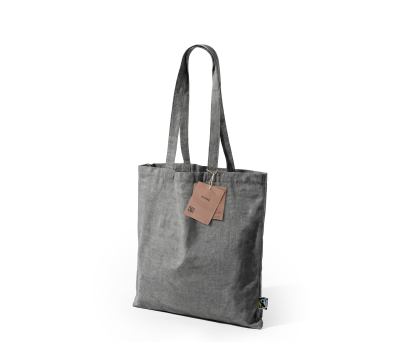 Bolsa Reutilizable de Algodón Fairtrade Reciclado con Asas Largas