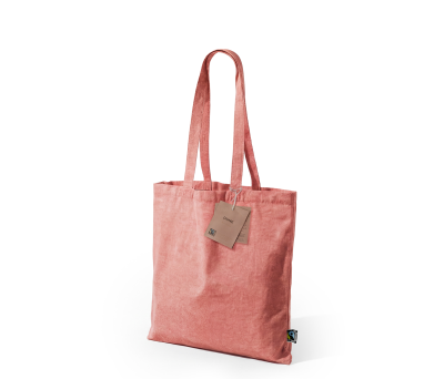Bolsa Reutilizable de Algodón Fairtrade Reciclado con Asas Largas