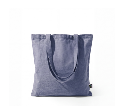 Bolsa Reutilizable de Algodón Fairtrade Reciclado con Asas Largas