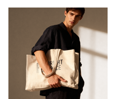 Bolsa Shopper Algodón Reciclado Asas Largas - AGY56009