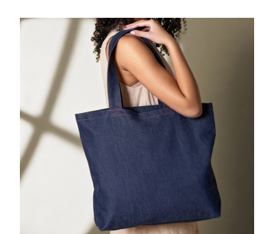 Bolsa Shopper de Denim Reciclado con Asas Largas - AGY55018