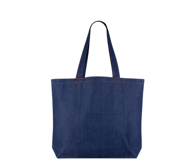 Bolsa Shopper de Denim Reciclado con Asas Largas