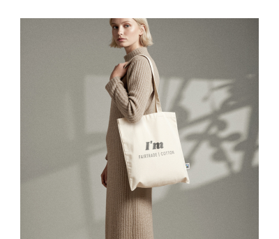 Bolsa Tote de Algodón Fairtrade con Asas Largas- Classic
