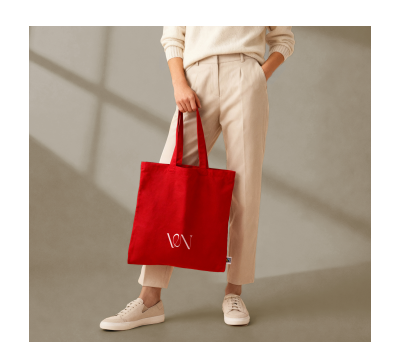 Bolsa Tote de Algodón Fairtrade con Asas Largas - AGY55503