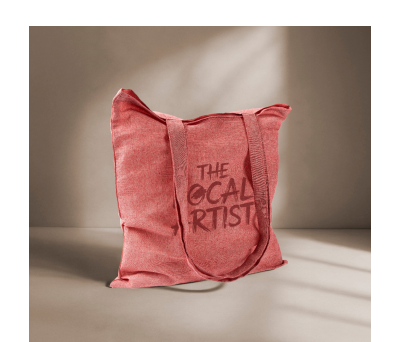 Bolsa Tote de Algodón Reciclado con Asas Largas - AGY55522