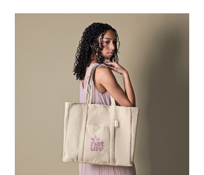 Bolsa Tote de Canvas Reciclado con Asas Largas