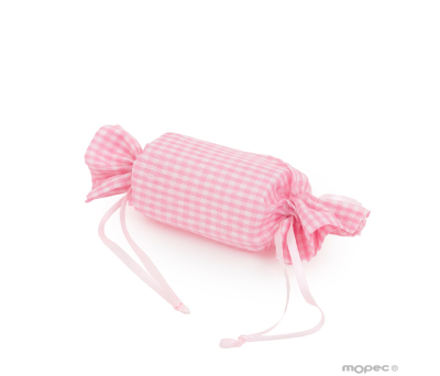 Bolsa caramelo vichy rosa 11.5x3.5cm. min.12 P.GOLOSO - AA120.02