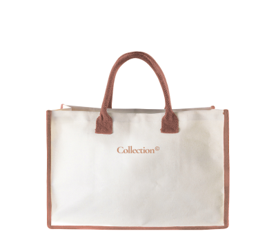 Bolsa de Algodón Canvas Laminado con Asas y Ribete